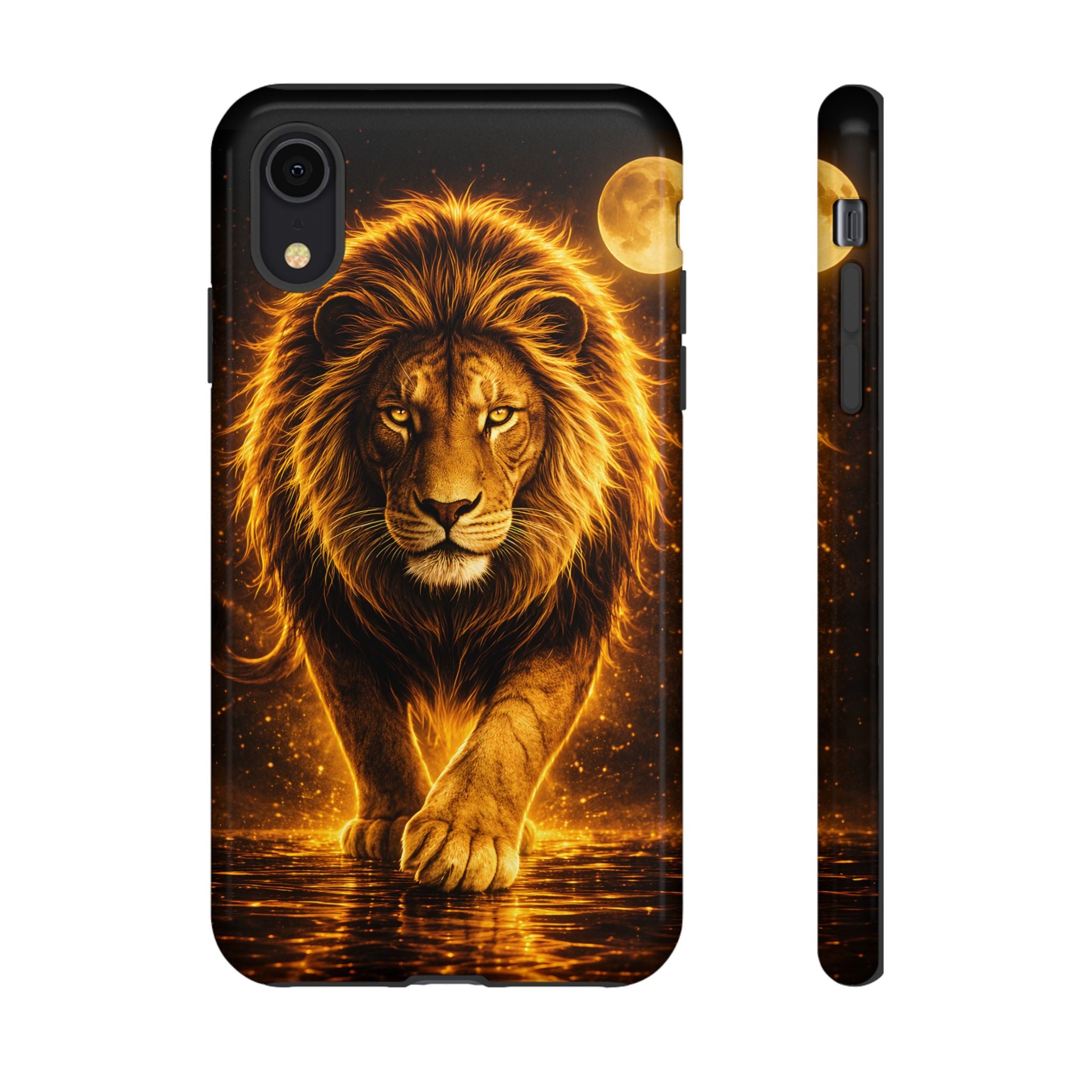 Golden Lion Phone Case Luxury Wild Cat Design