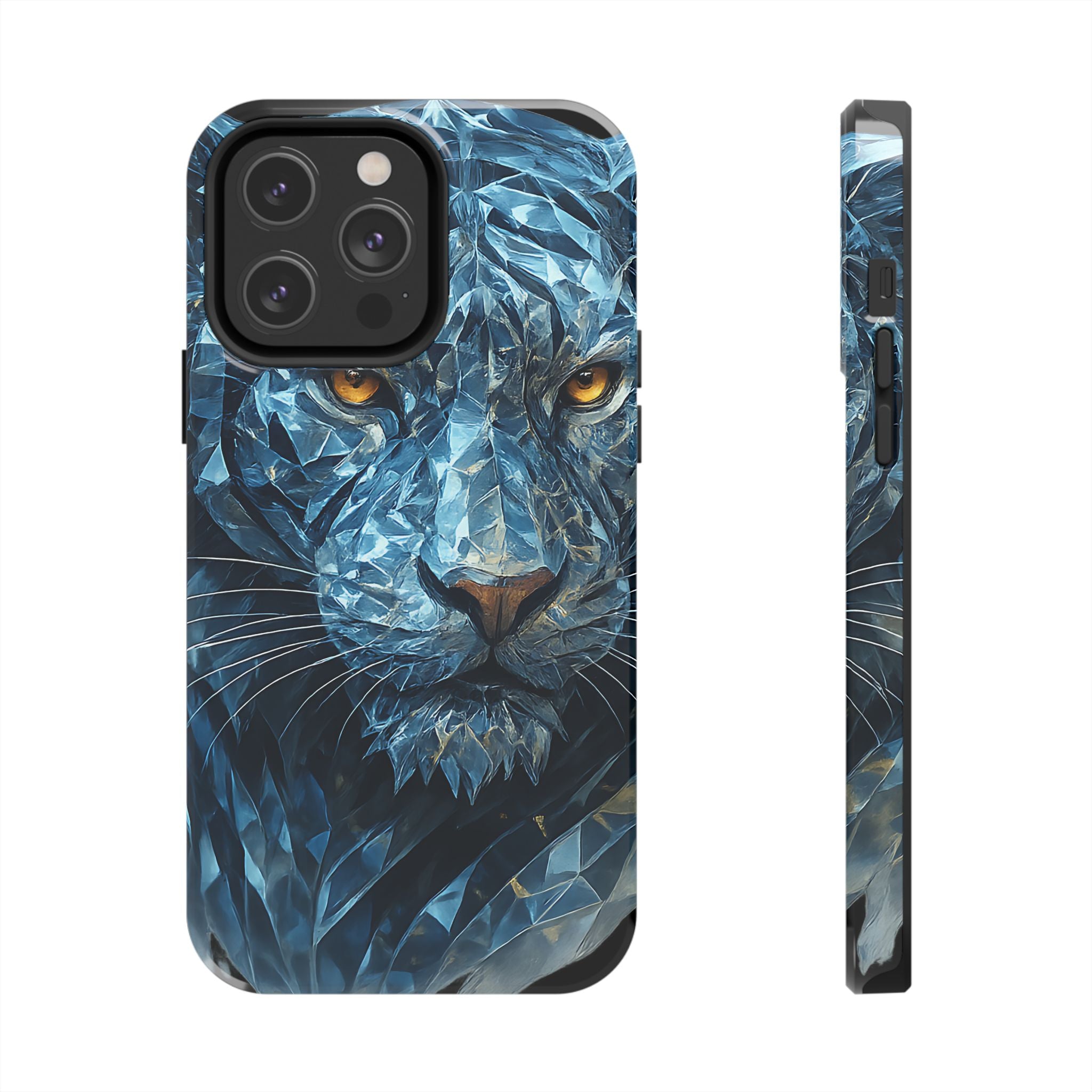 Blue Panther Phone Case Tough Wild Cat Design