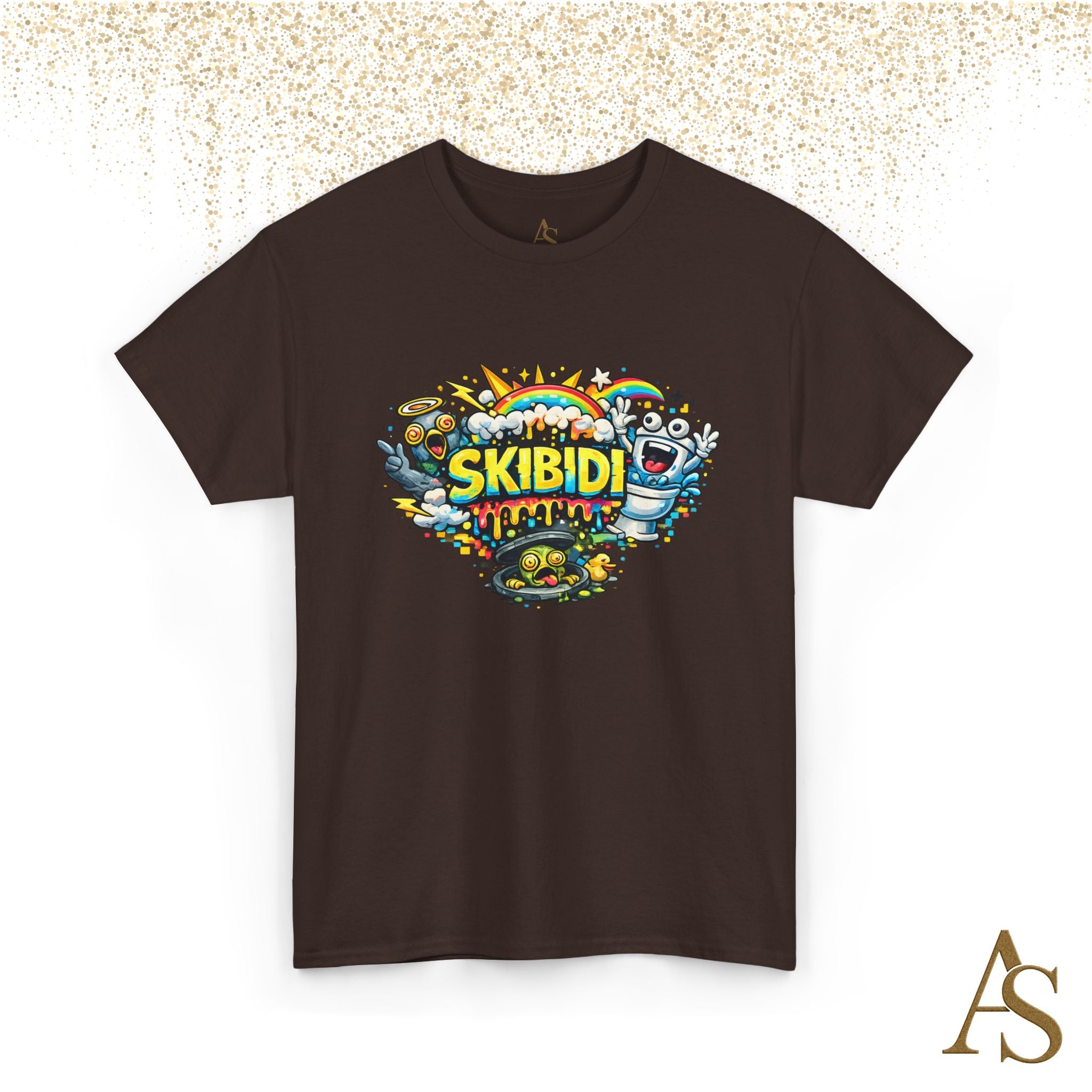 Skibidi Meme Graphic T Shirt Funny Viral Cartoon Streetwear Tee Unisex