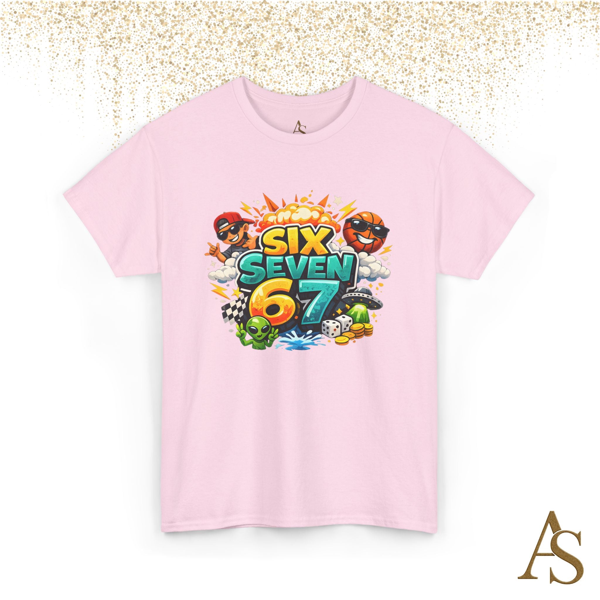 Six Seven 67 Graphic T Shirt Viral Meme Gaming Streetwear Funny Gen Z Shirt Unisex