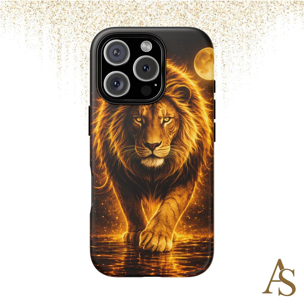 Golden Lion Phone Case Luxury Wild Cat Design