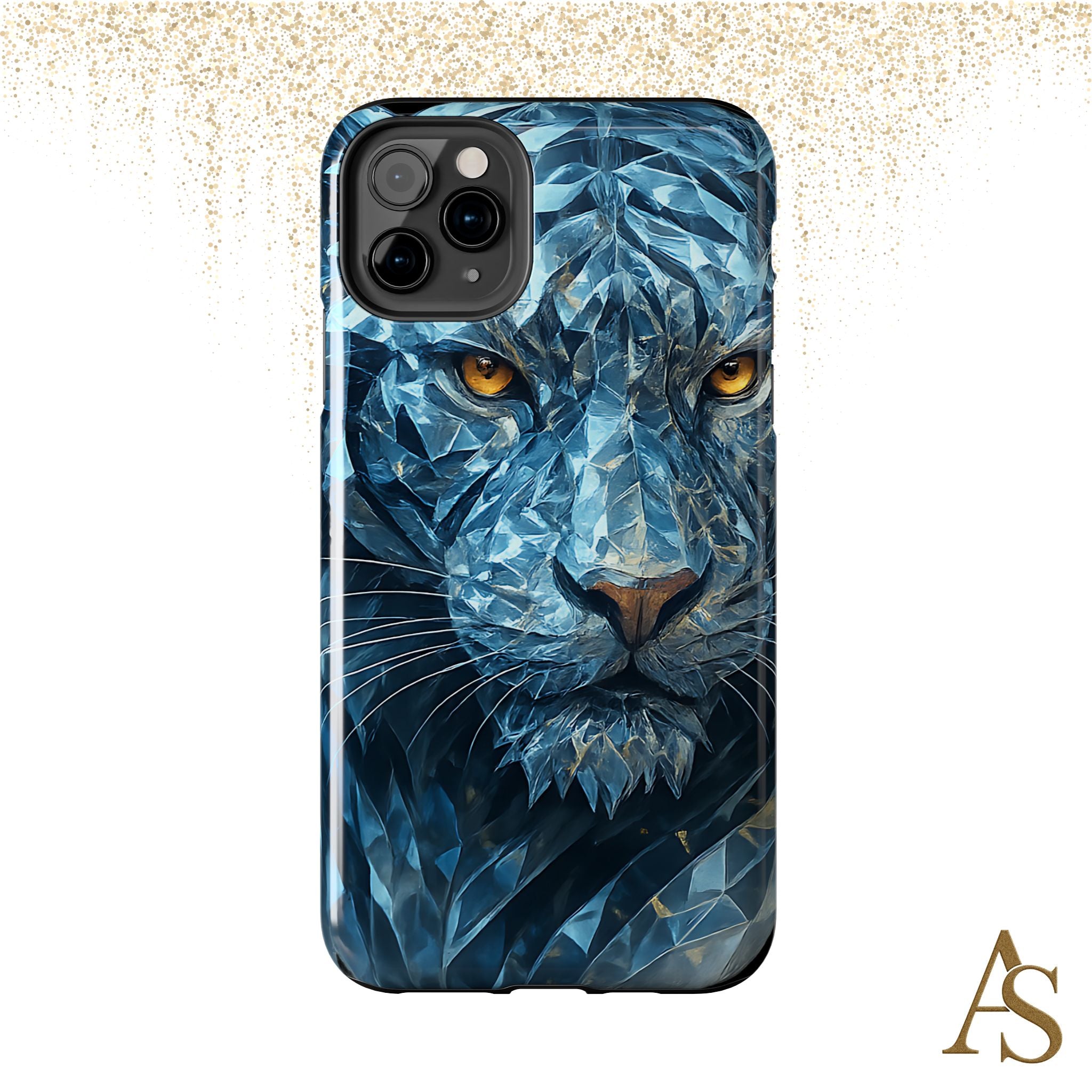 Blue Panther Phone Case Tough Wild Cat Design