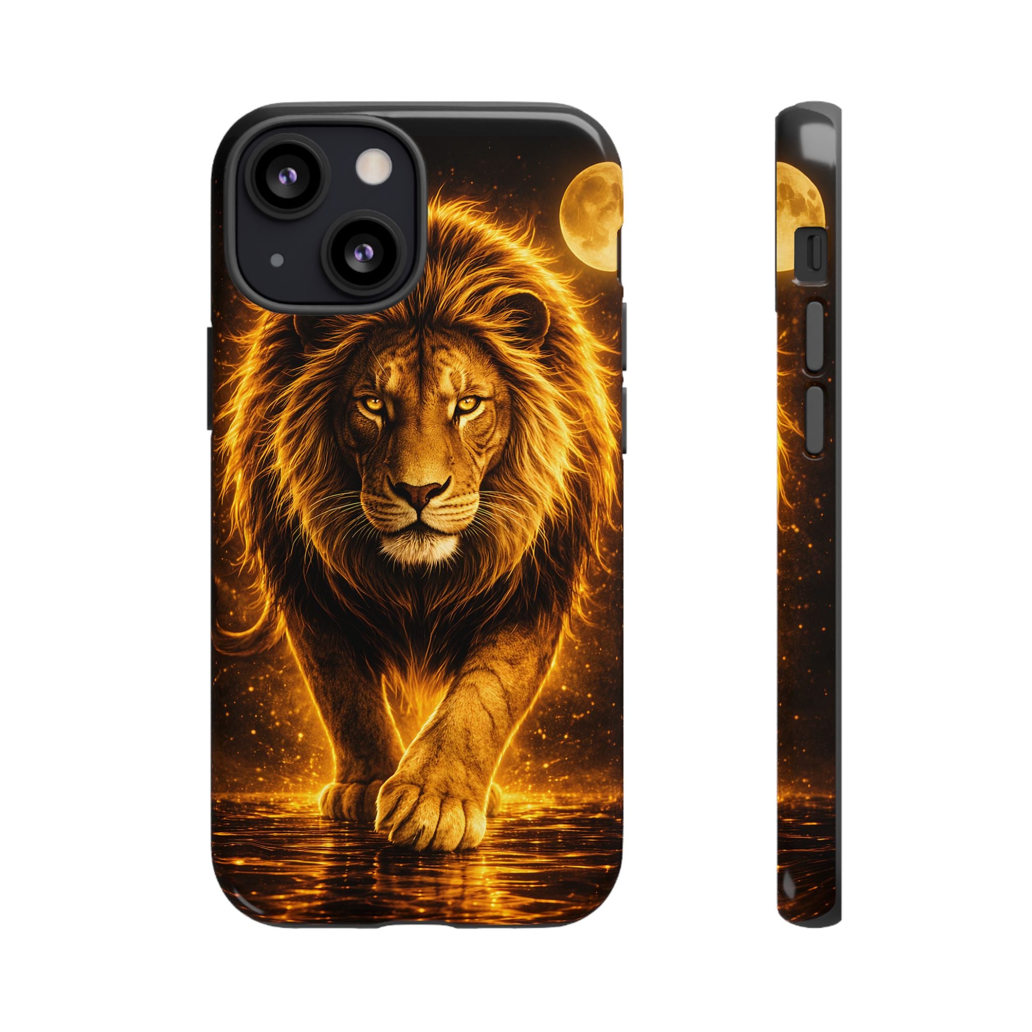 Golden Lion Phone Case Luxury Wild Cat Design