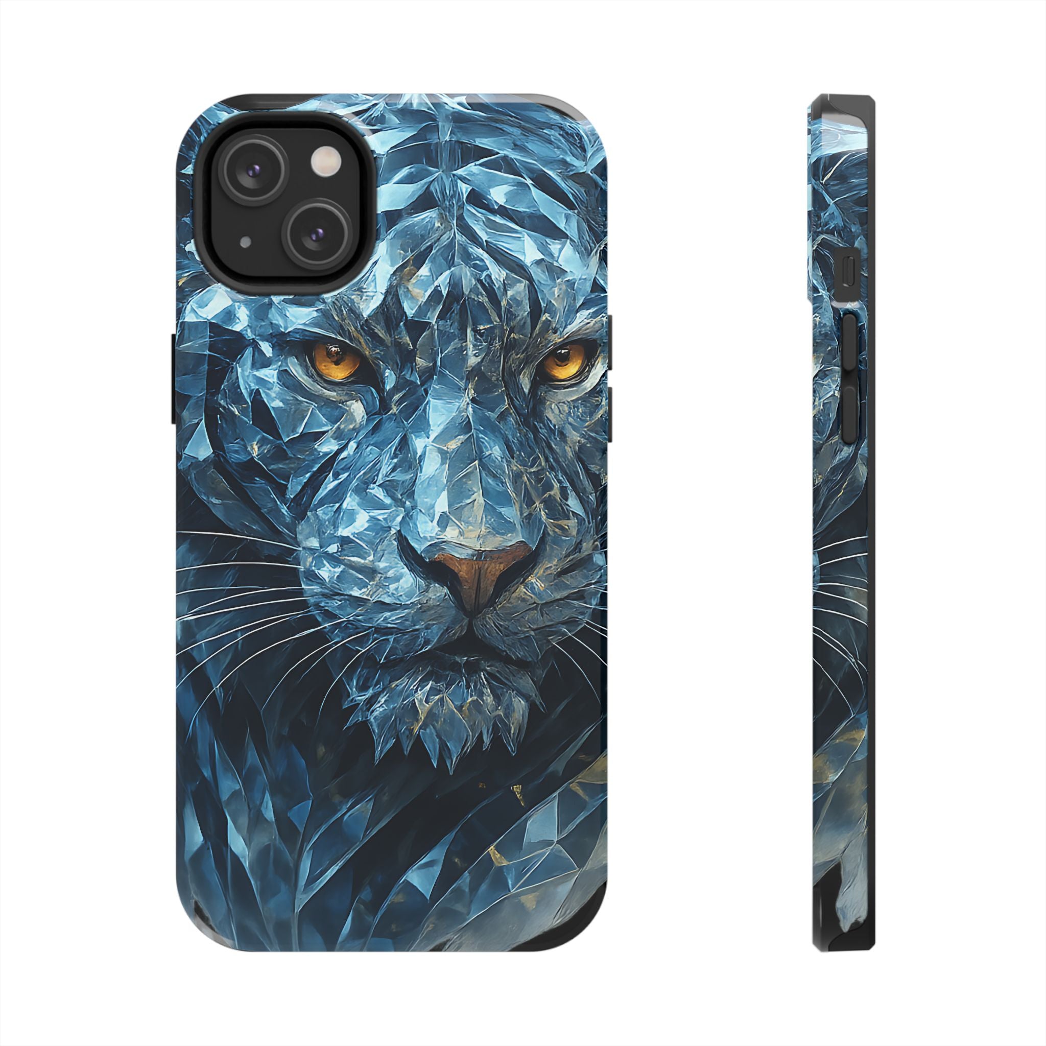 Blue Panther Phone Case Tough Wild Cat Design