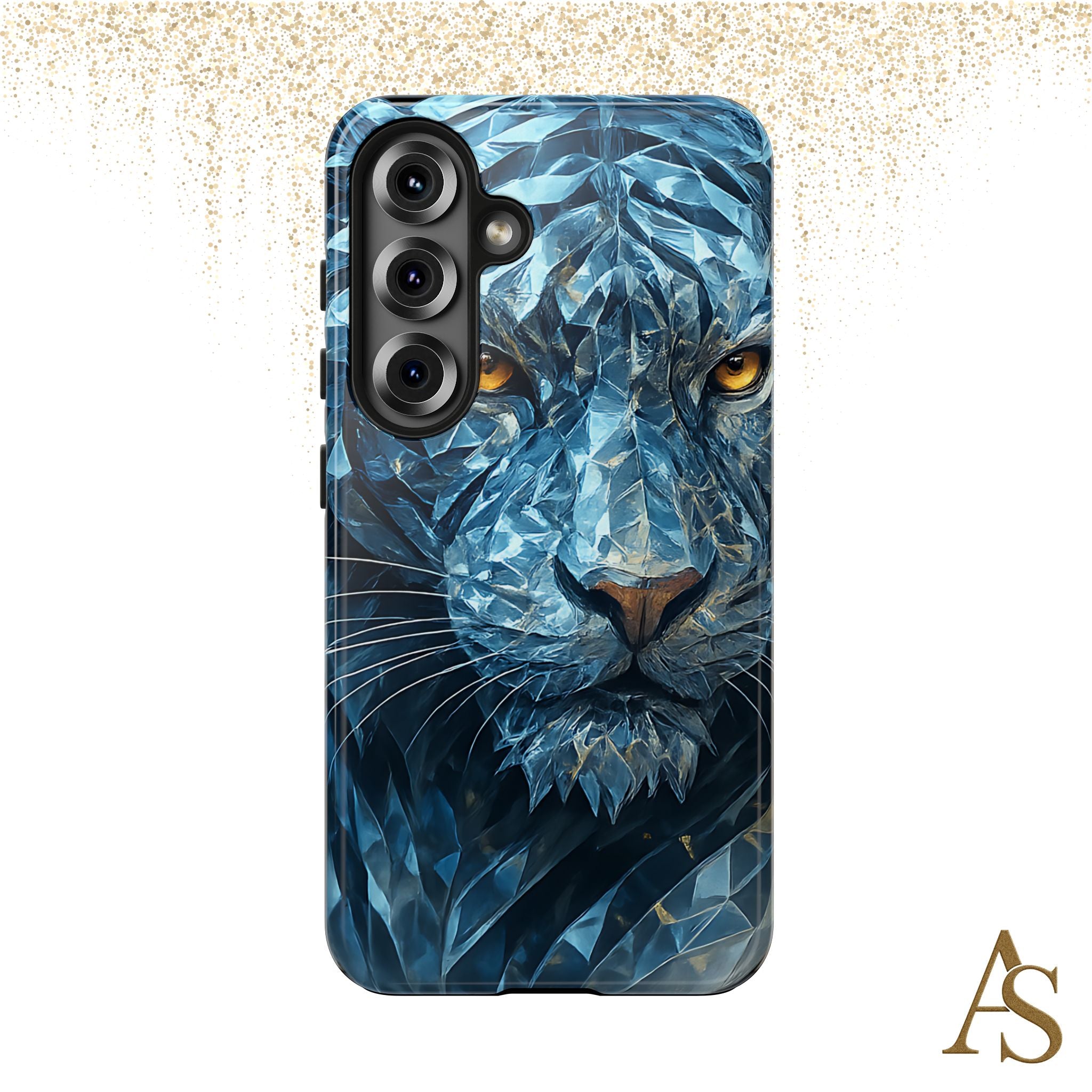Blue Panther Phone Case Tough Wild Cat Design
