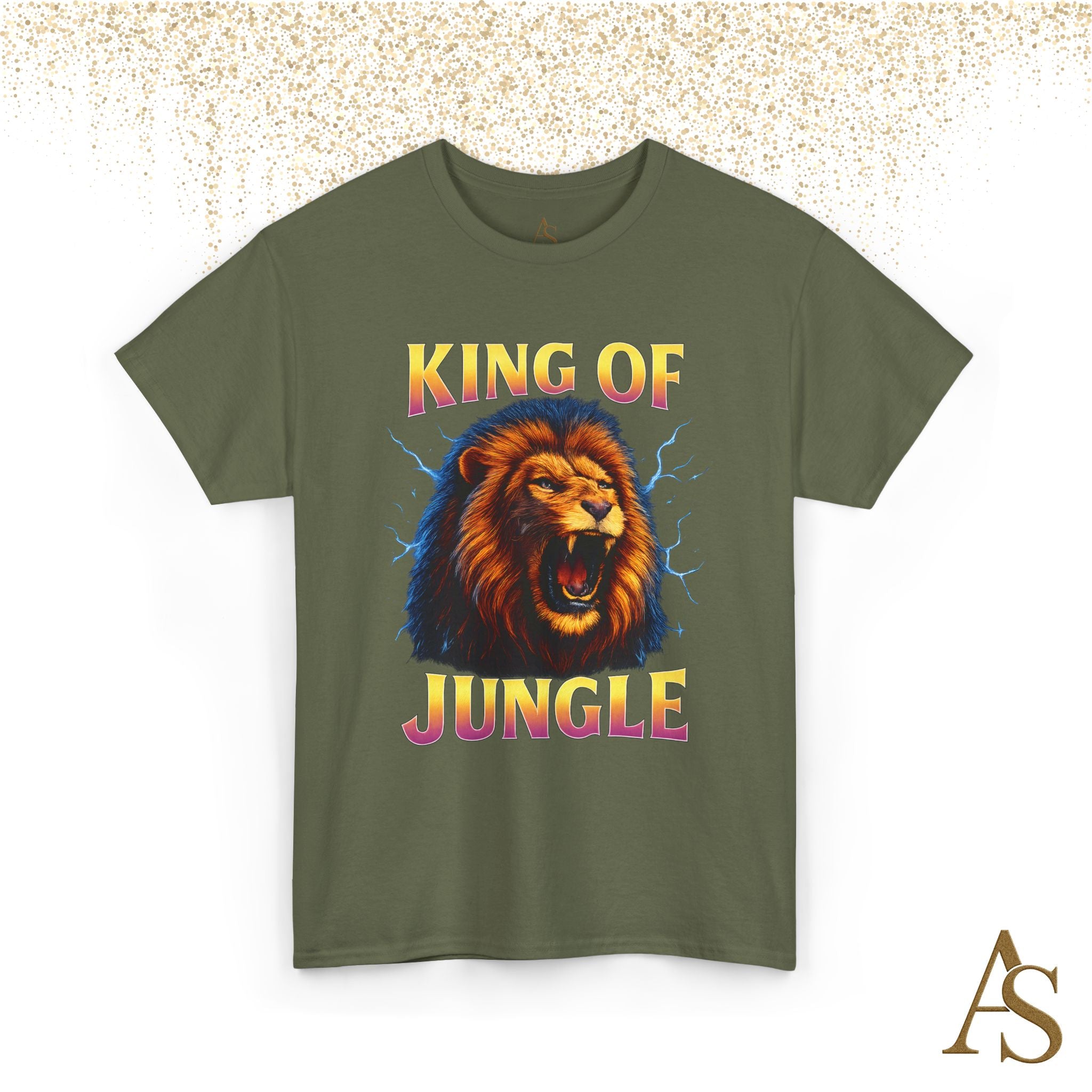 Retro 90s Lion T-Shirt King of Jungle Graphic Vintage Streetwear Tee