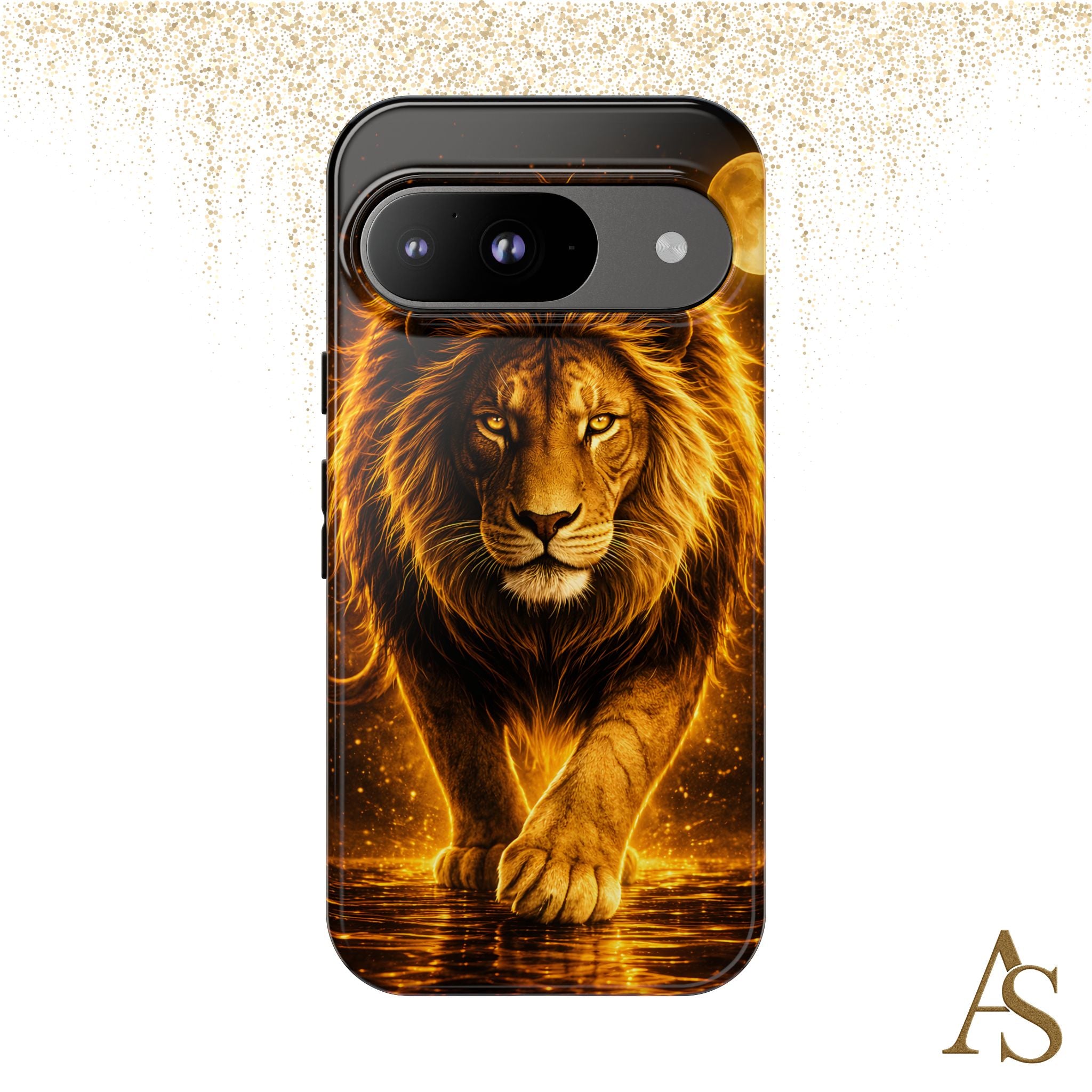 Golden Lion Phone Case Luxury Wild Cat Design