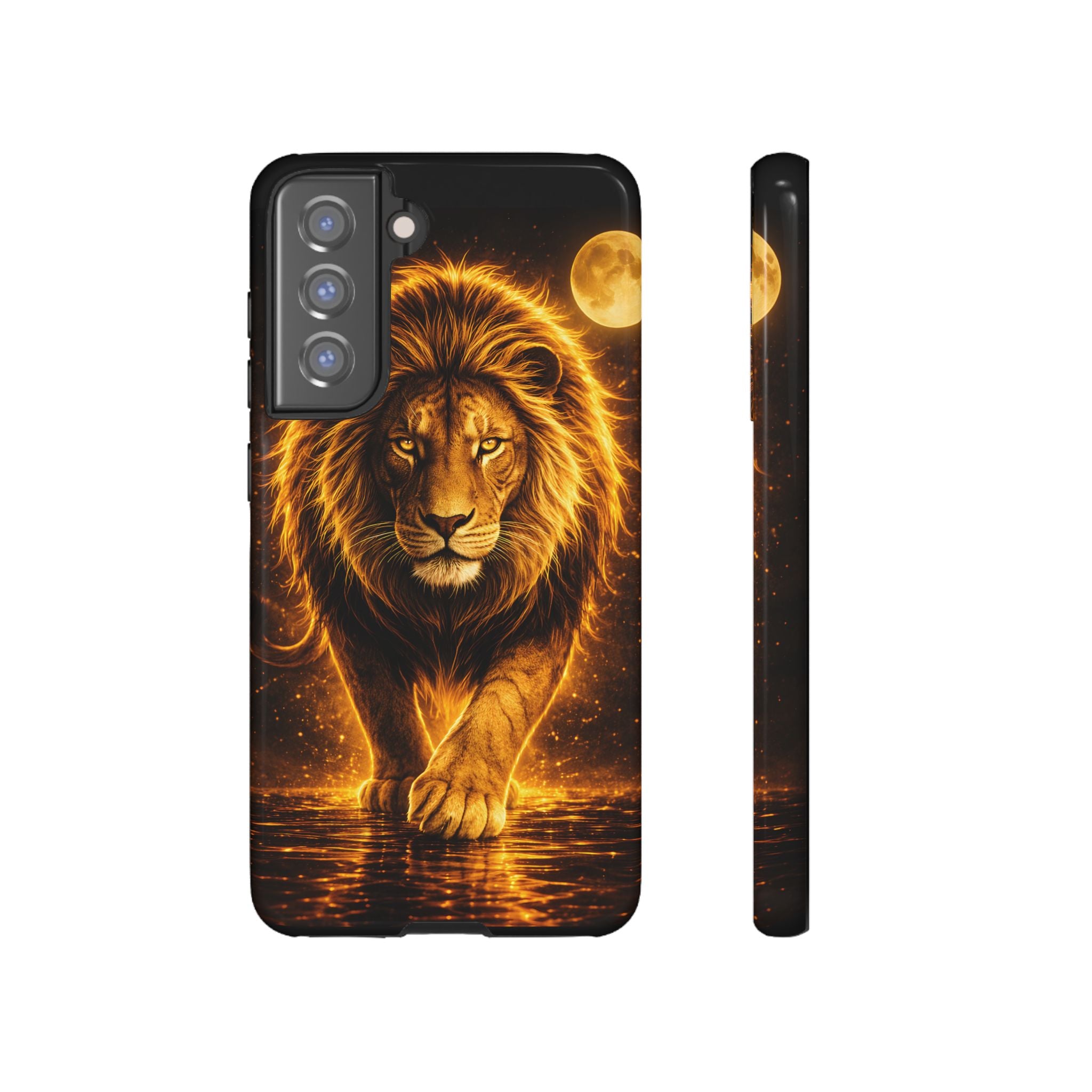 Golden Lion Phone Case Luxury Wild Cat Design
