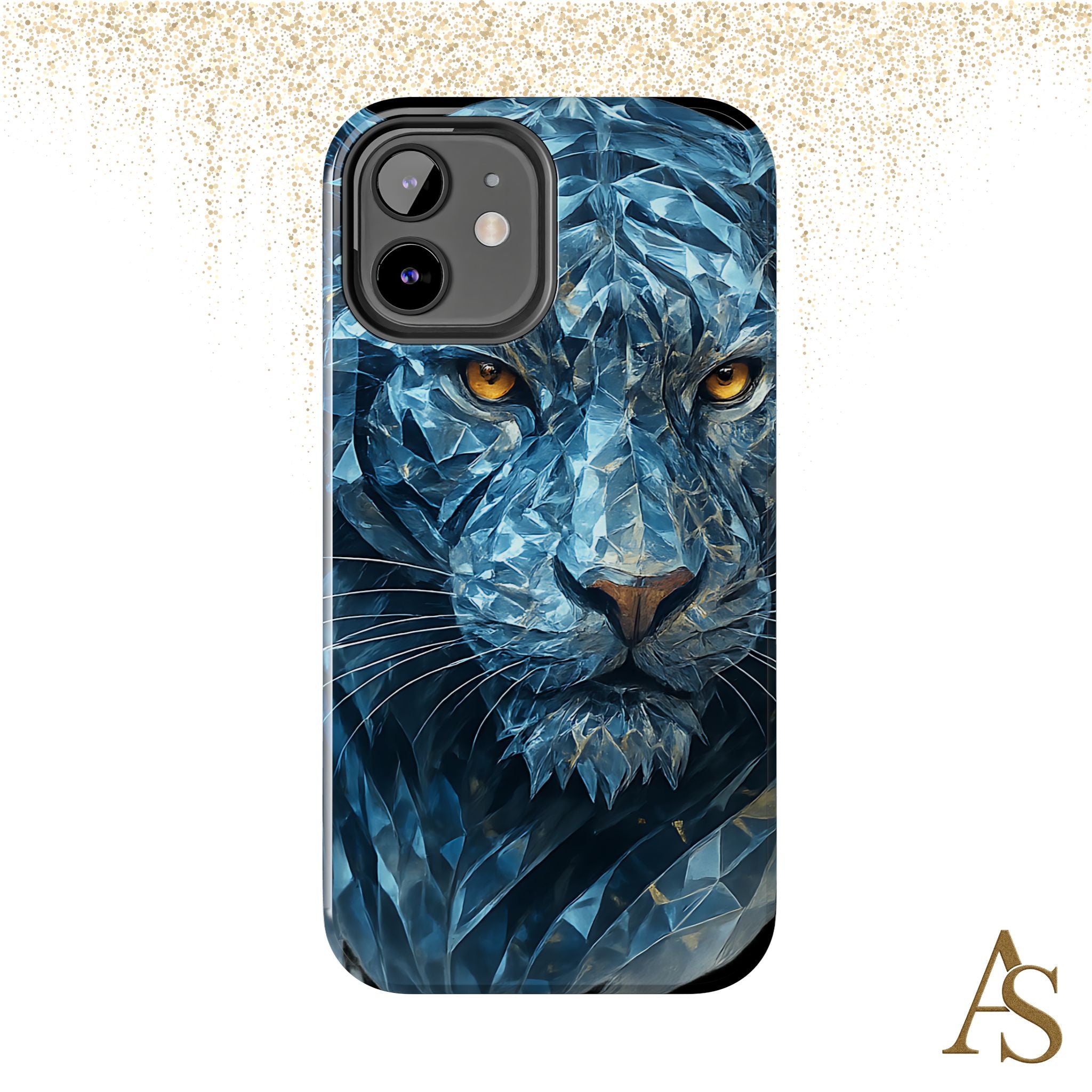 Blue Panther Phone Case Tough Wild Cat Design