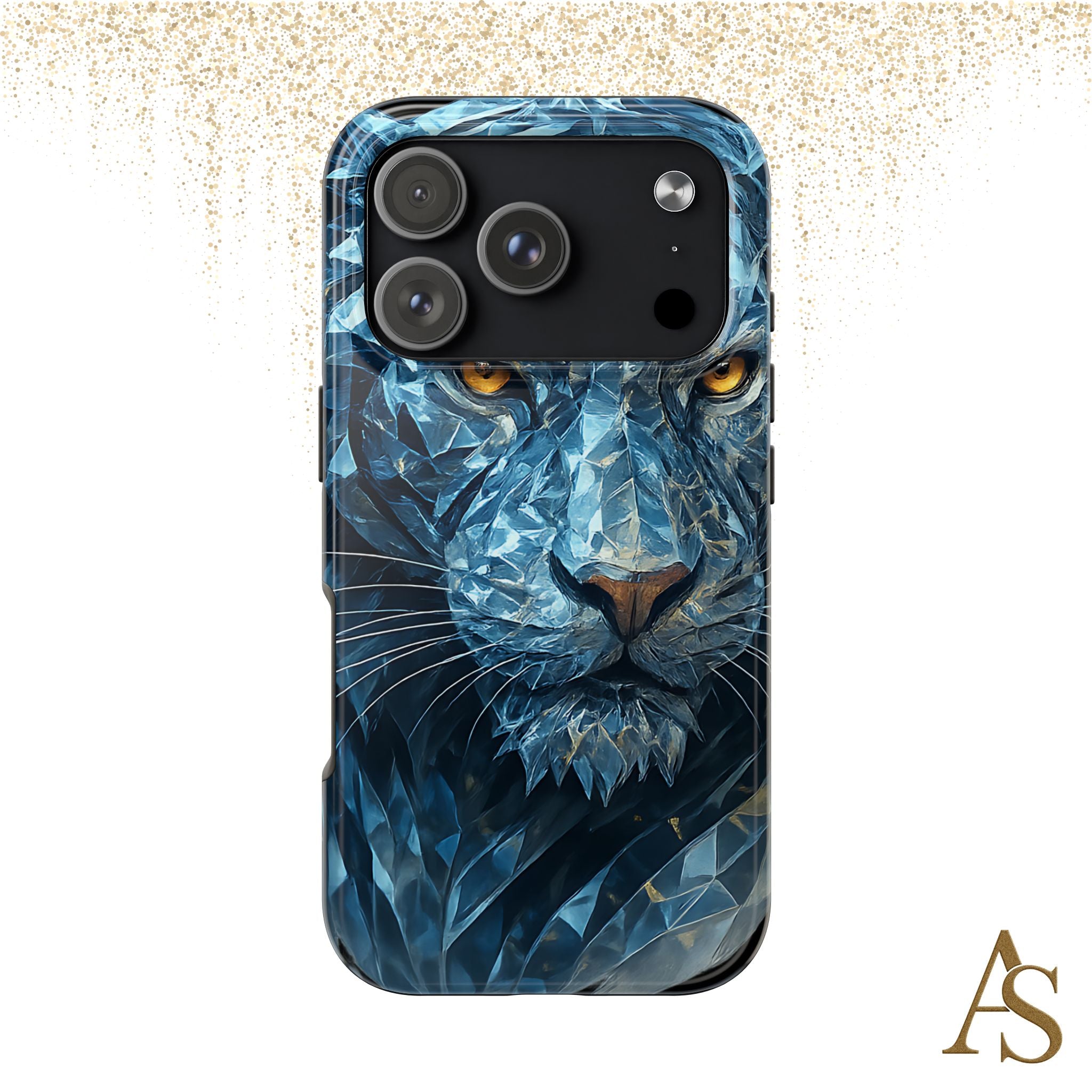 Blue Panther Phone Case Tough Wild Cat Design