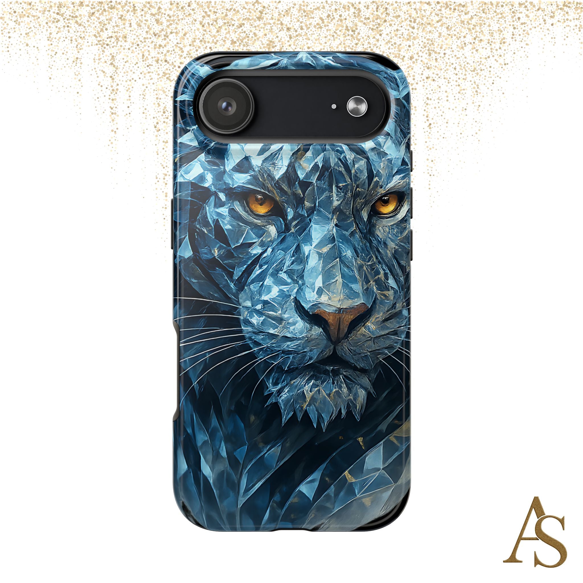 Blue Panther Phone Case Tough Wild Cat Design