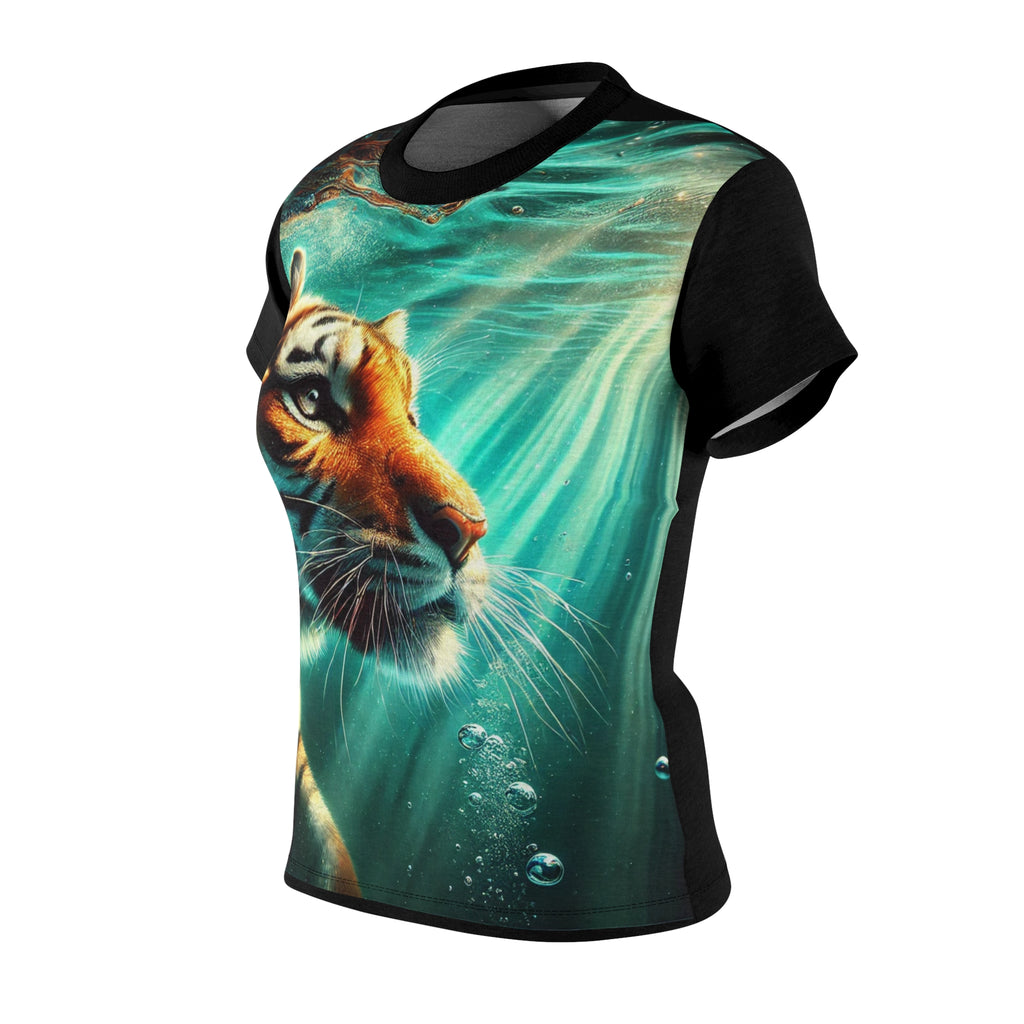 Underwater Tiger Graphic T Shirt Ocean Animal Art Exotic Wildlife Tee