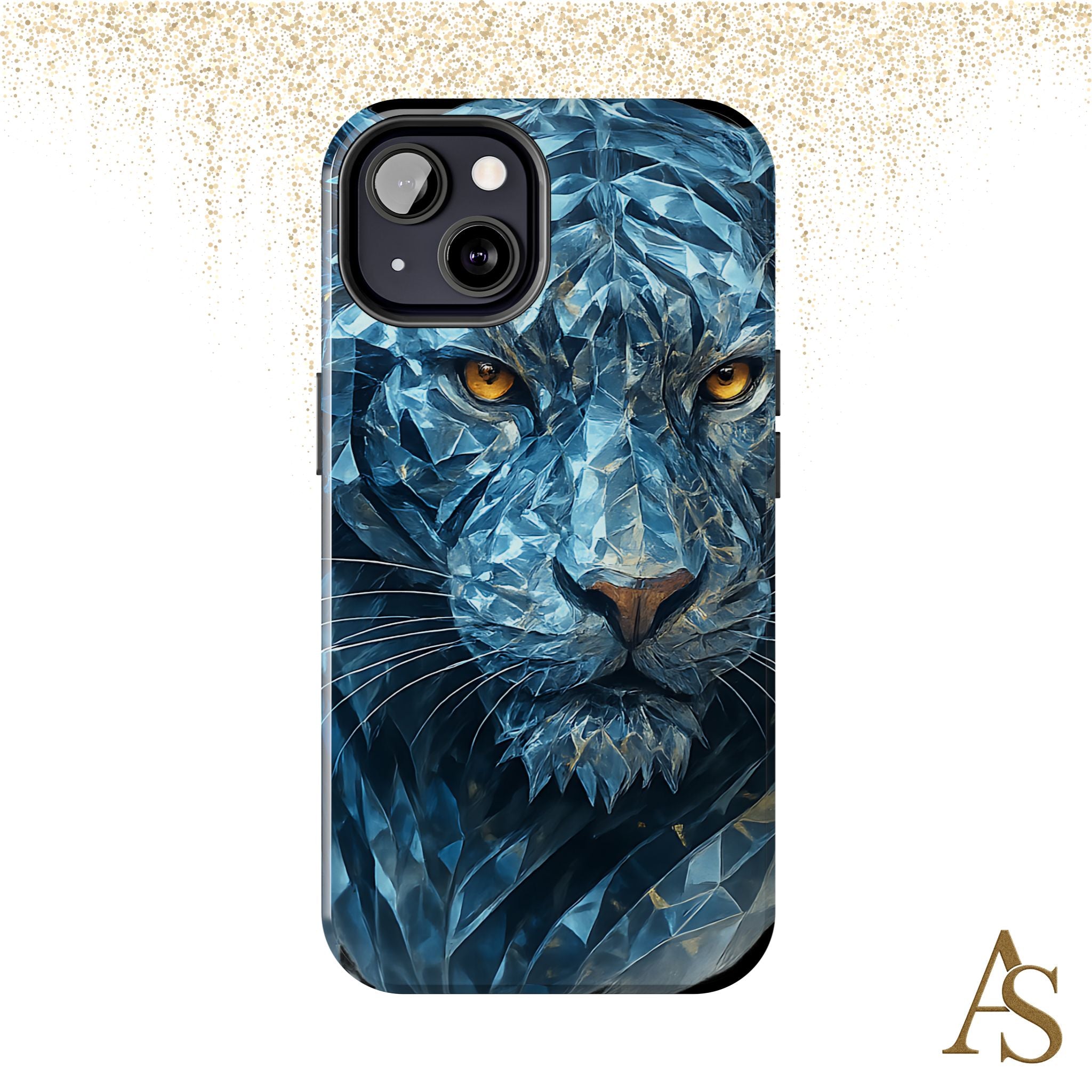 Blue Panther Phone Case Tough Wild Cat Design