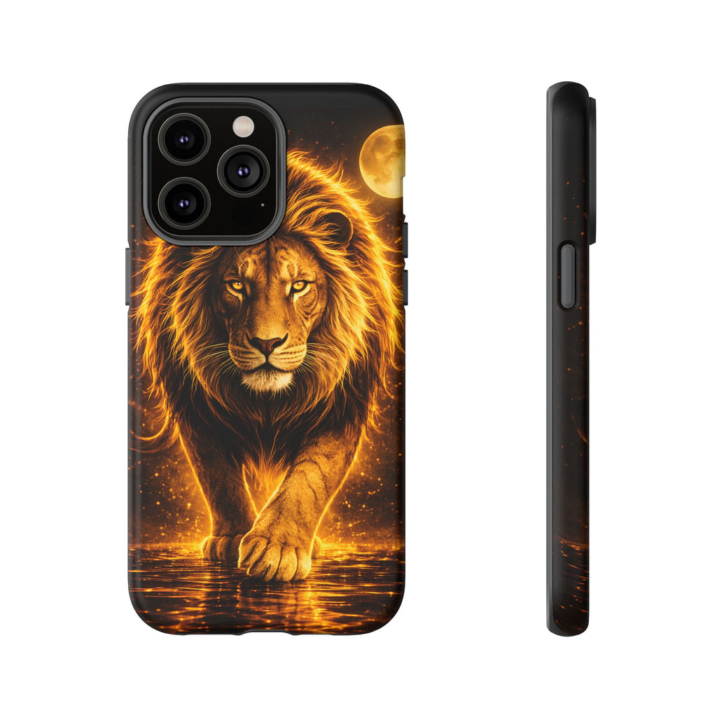 Golden Lion Phone Case Luxury Wild Cat Design