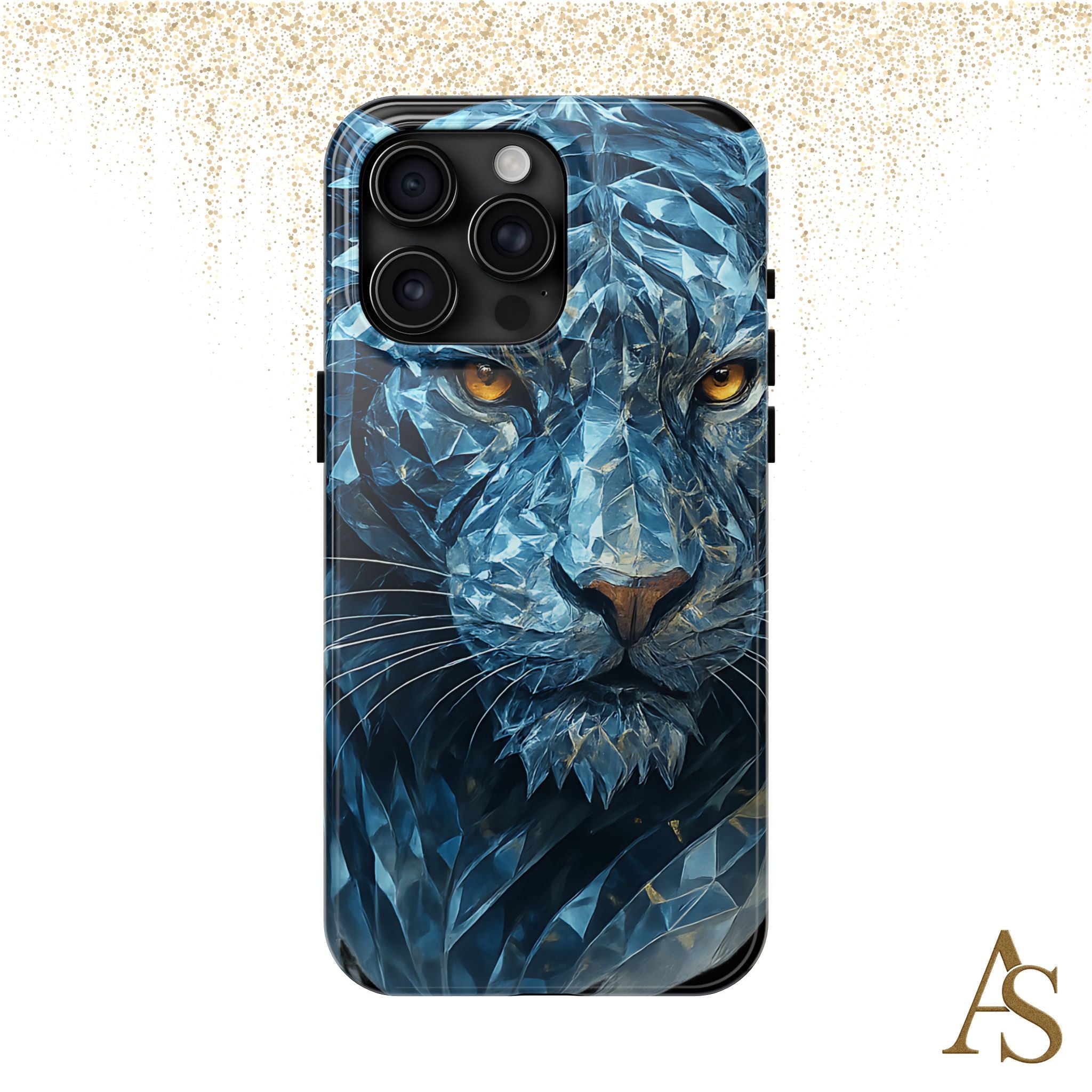 Blue Panther Phone Case Tough Wild Cat Design
