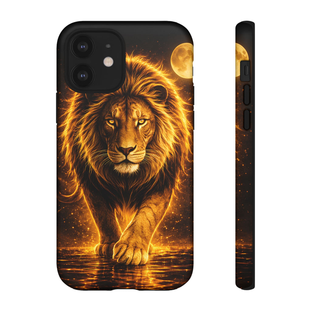 Golden Lion Phone Case Luxury Wild Cat Design