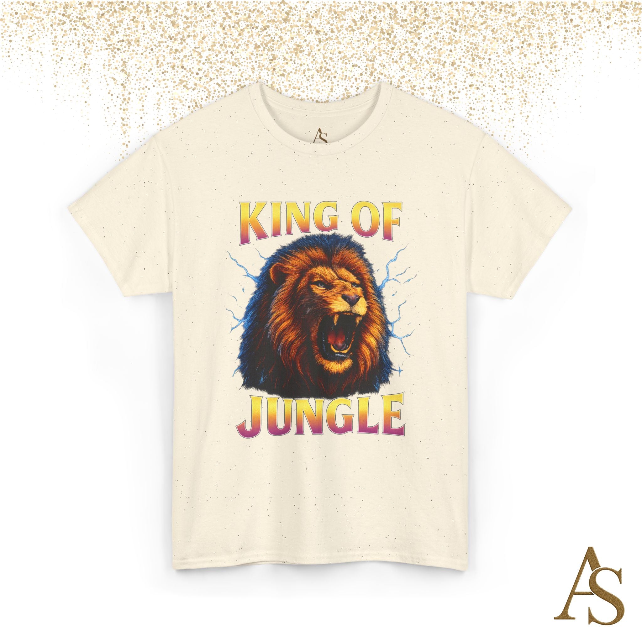 Retro 90s Lion T-Shirt King of Jungle Graphic Vintage Streetwear Tee