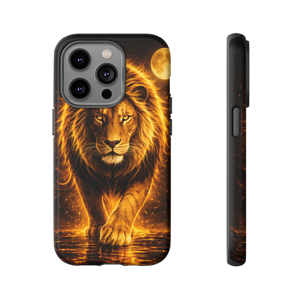 Golden Lion Phone Case Luxury Wild Cat Design