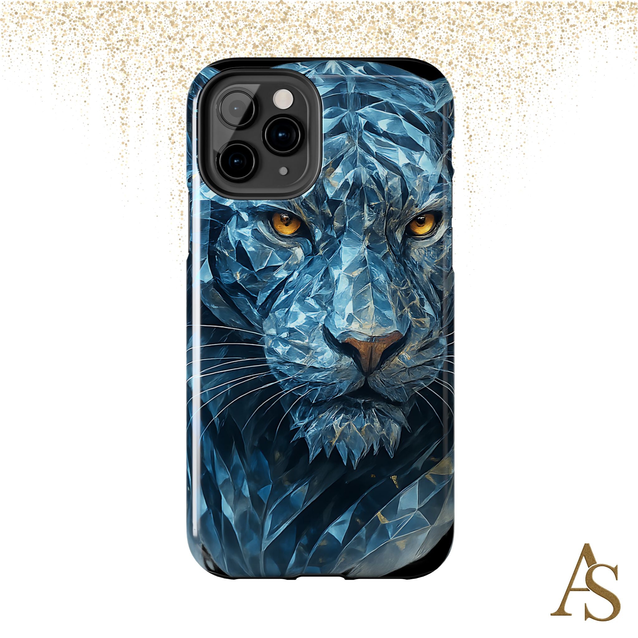 Blue Panther Phone Case Tough Wild Cat Design