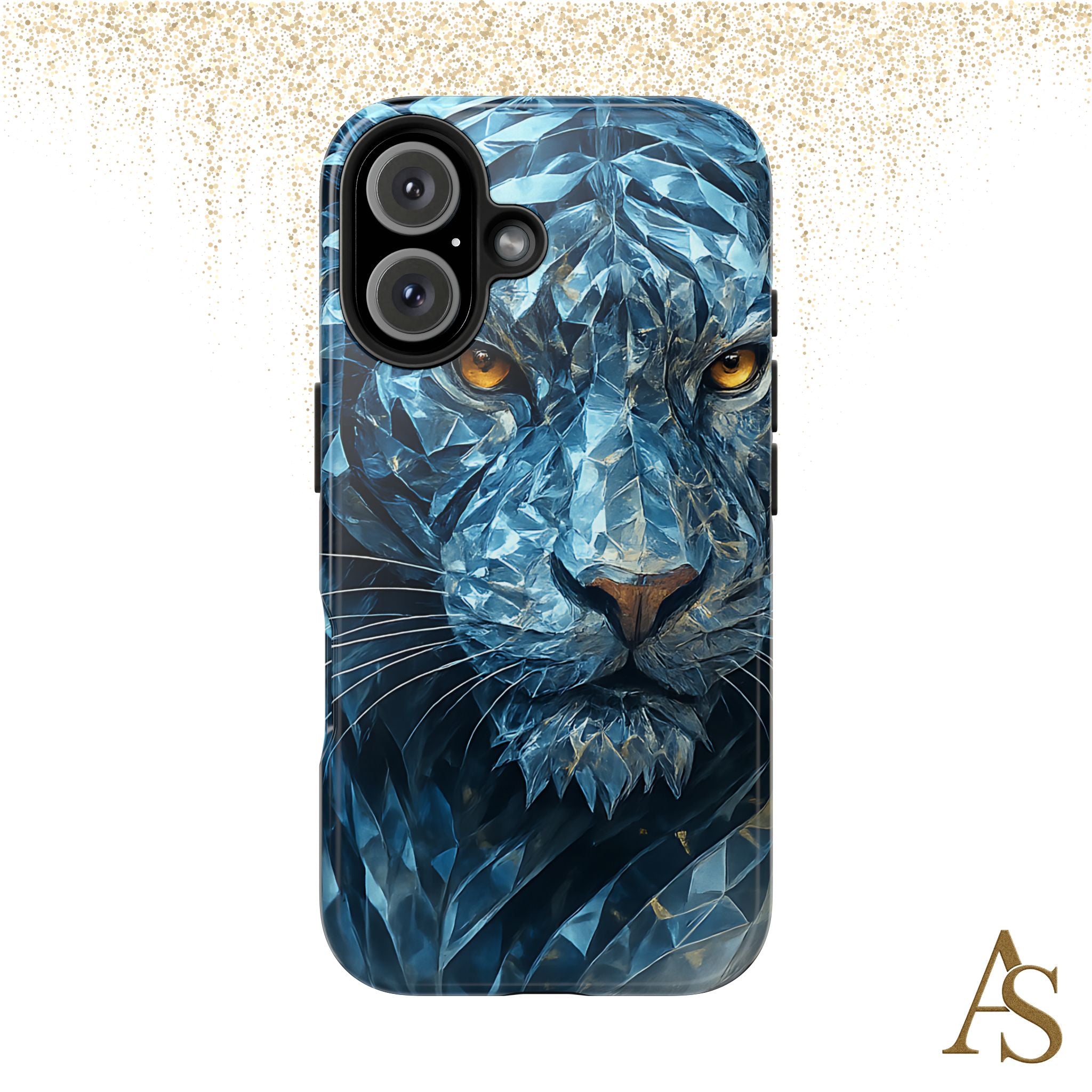 Blue Panther Phone Case Tough Wild Cat Design