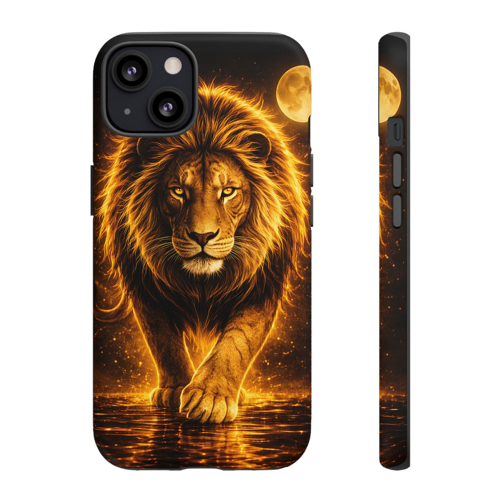 Golden Lion Phone Case Luxury Wild Cat Design