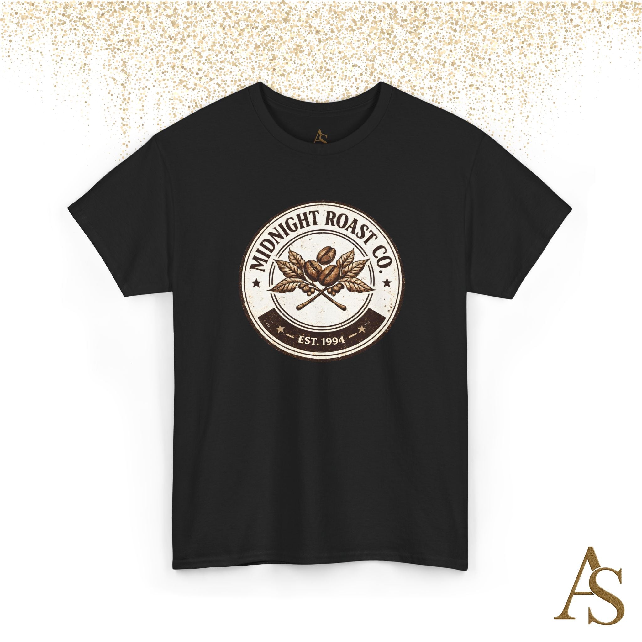 Midnight Roast Coffee T Shirt Vintage Coffee Lover Graphic Tee Retro Cafe Style