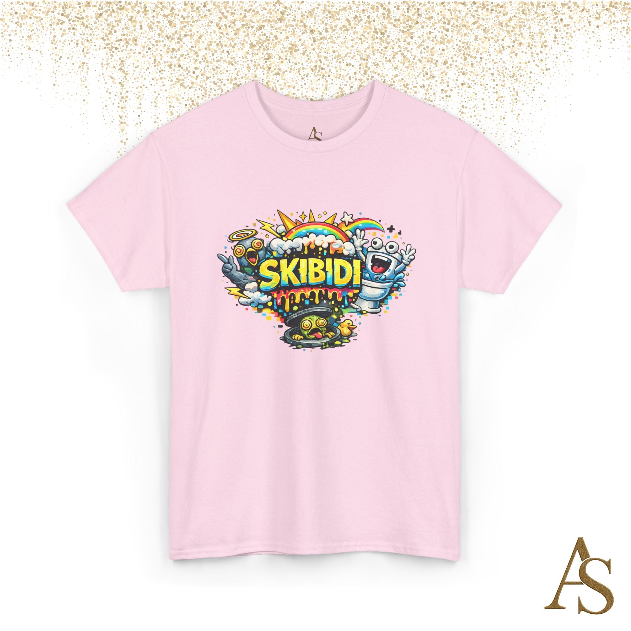 Skibidi Meme Graphic T Shirt Funny Viral Cartoon Streetwear Tee Unisex