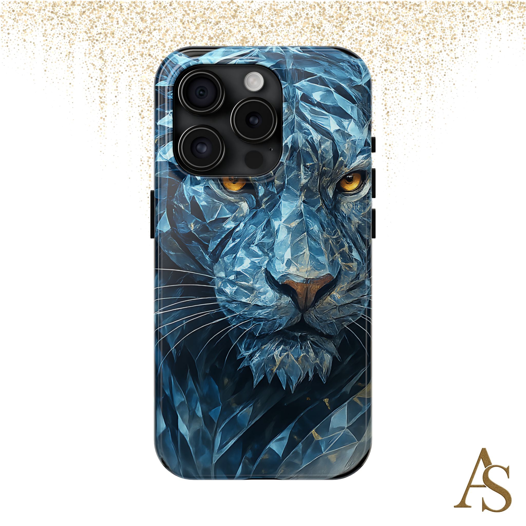 Blue Panther Phone Case Tough Wild Cat Design