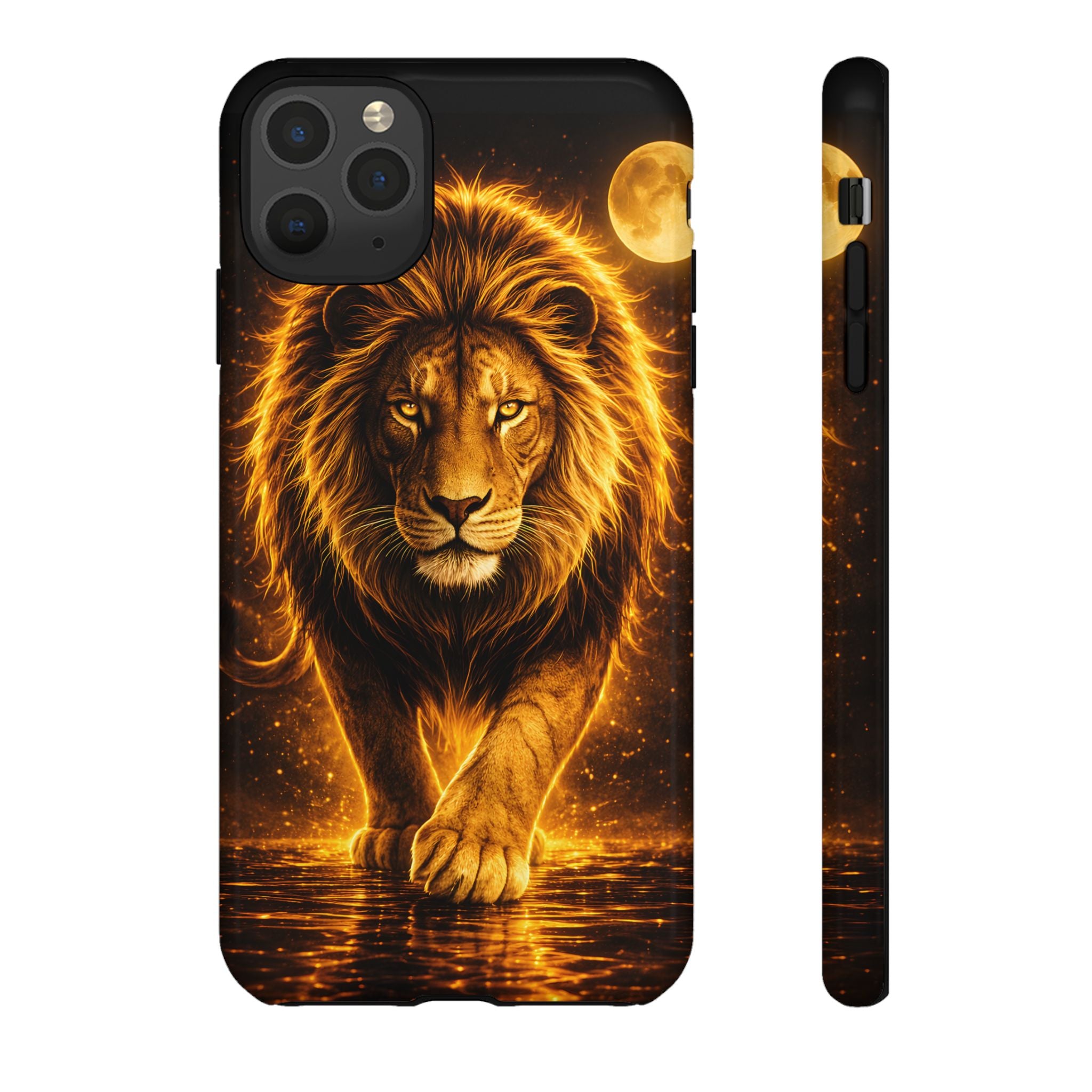 Golden Lion Phone Case Luxury Wild Cat Design