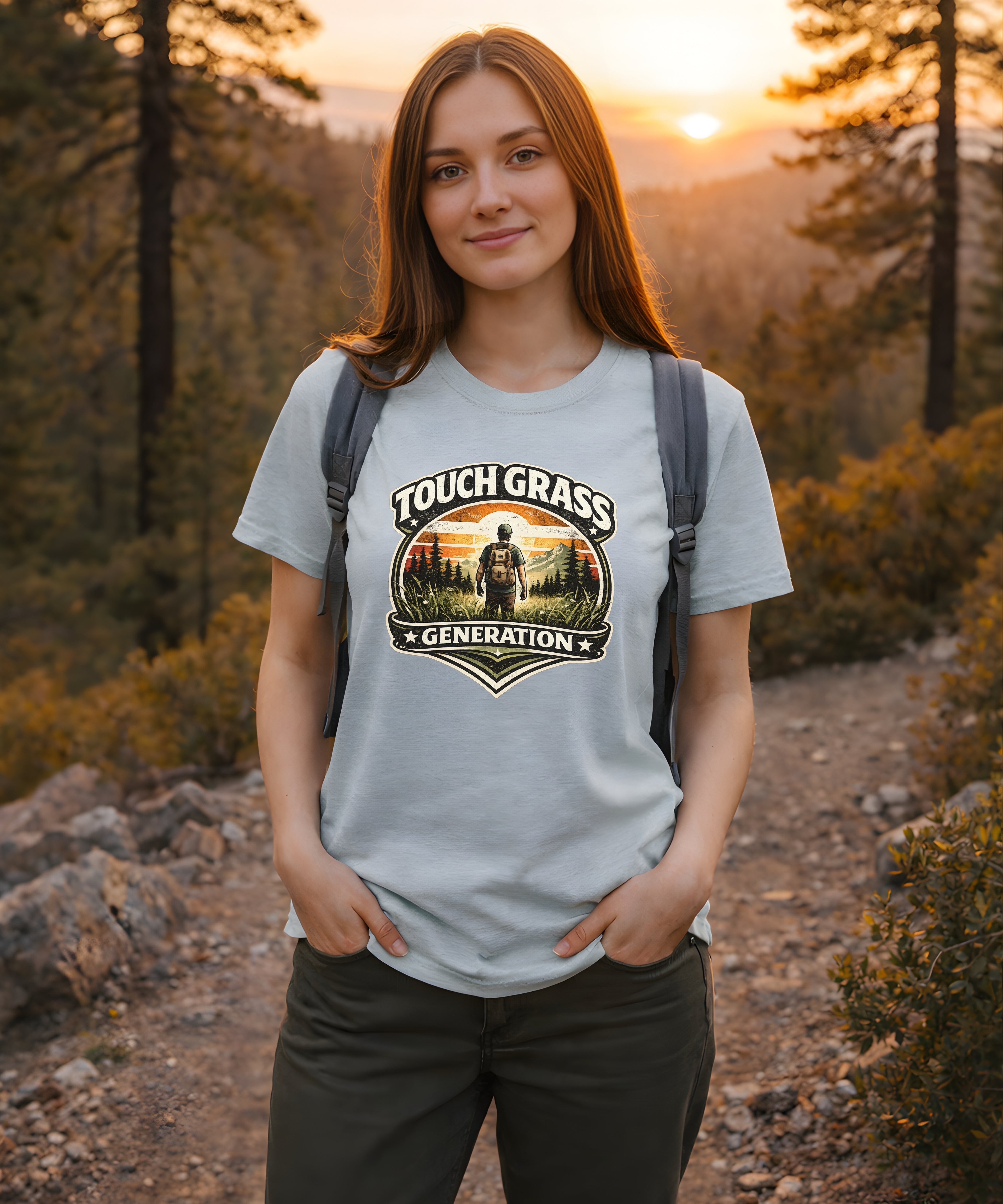 Touch Grass Generation T Shirt Premium Nature Graphic Tee