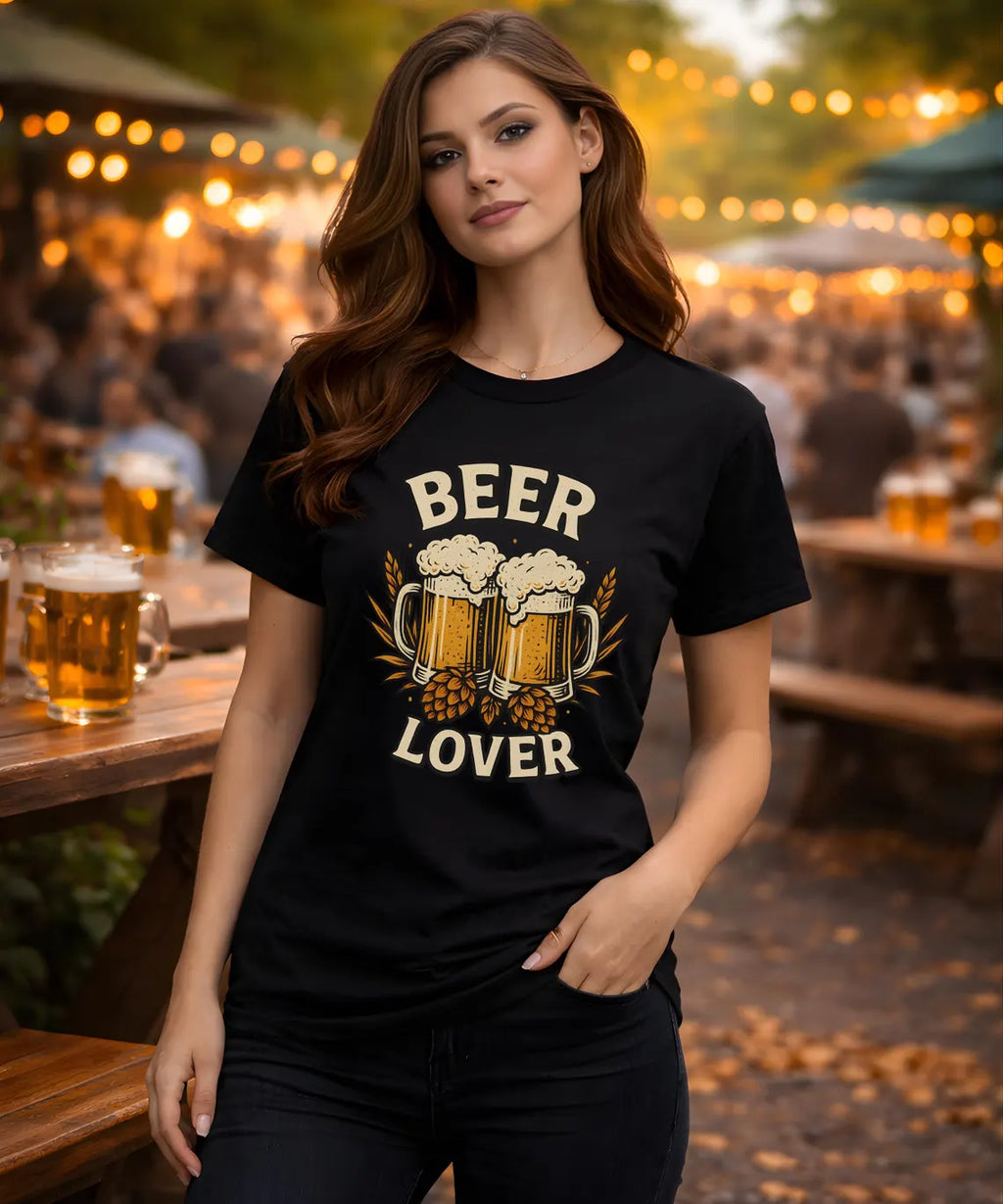 Beer Lover T Shirt Funny Beer Graphic Tee Unisex Heavy Cotton Shirt Gift for Beer Lovers Casual Brewery Style