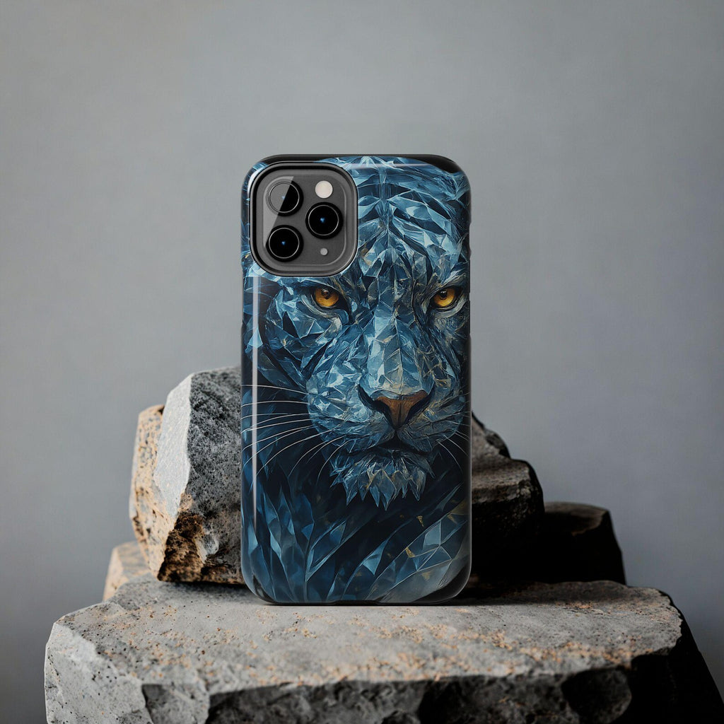 Blue Panther Phone Case Tough Wild Cat Design