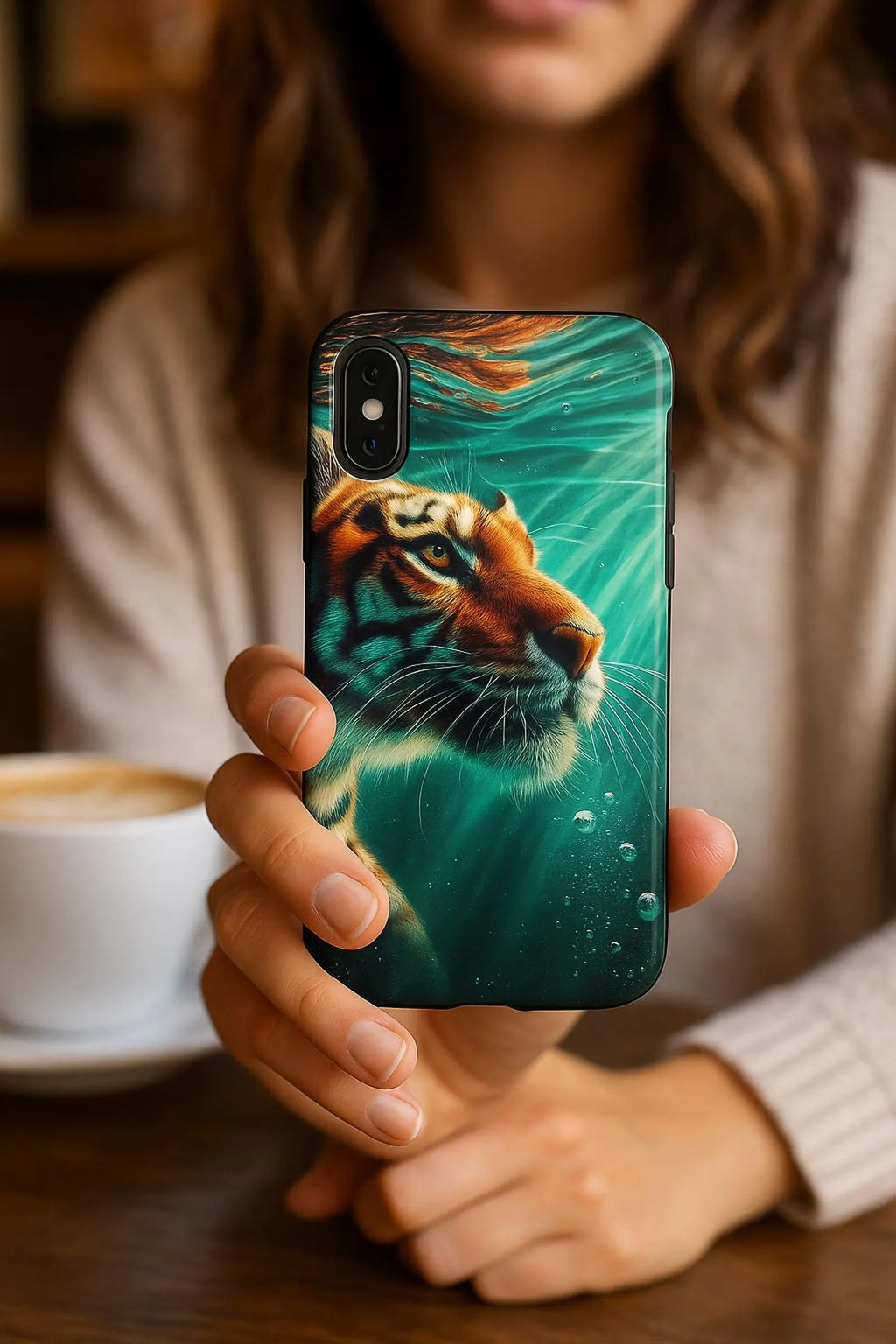 Underwater Tiger Phone Case Premium Wildlife Design