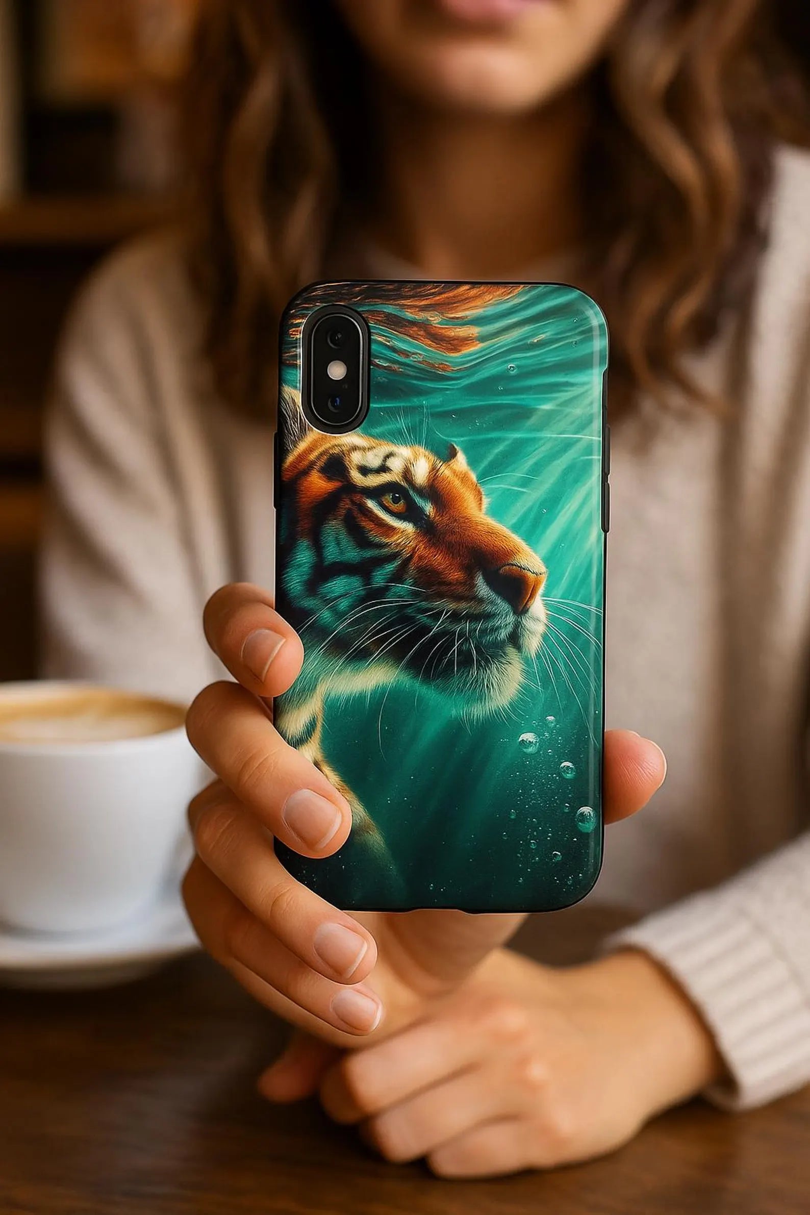 Underwater Tiger Phone Case Premium Wildlife Design