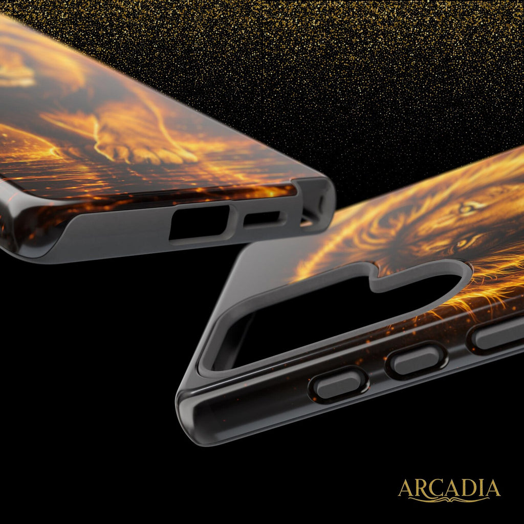 Golden Lion Phone Case Luxury Wild Cat Design