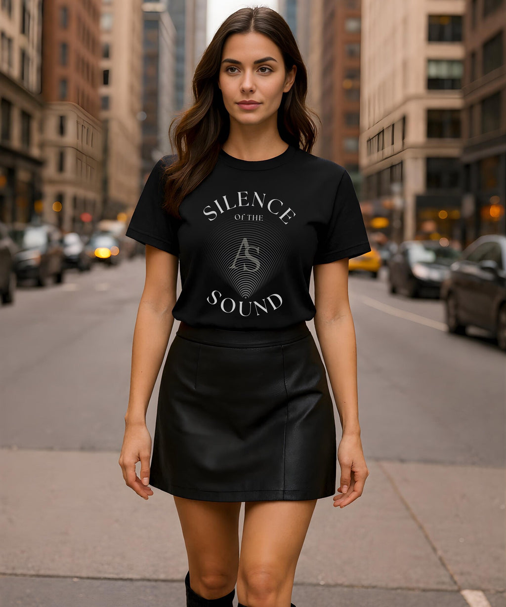 Silence of the Sound T Shirt Minimalist Soundwave Graphic Tee Arcadia Silence