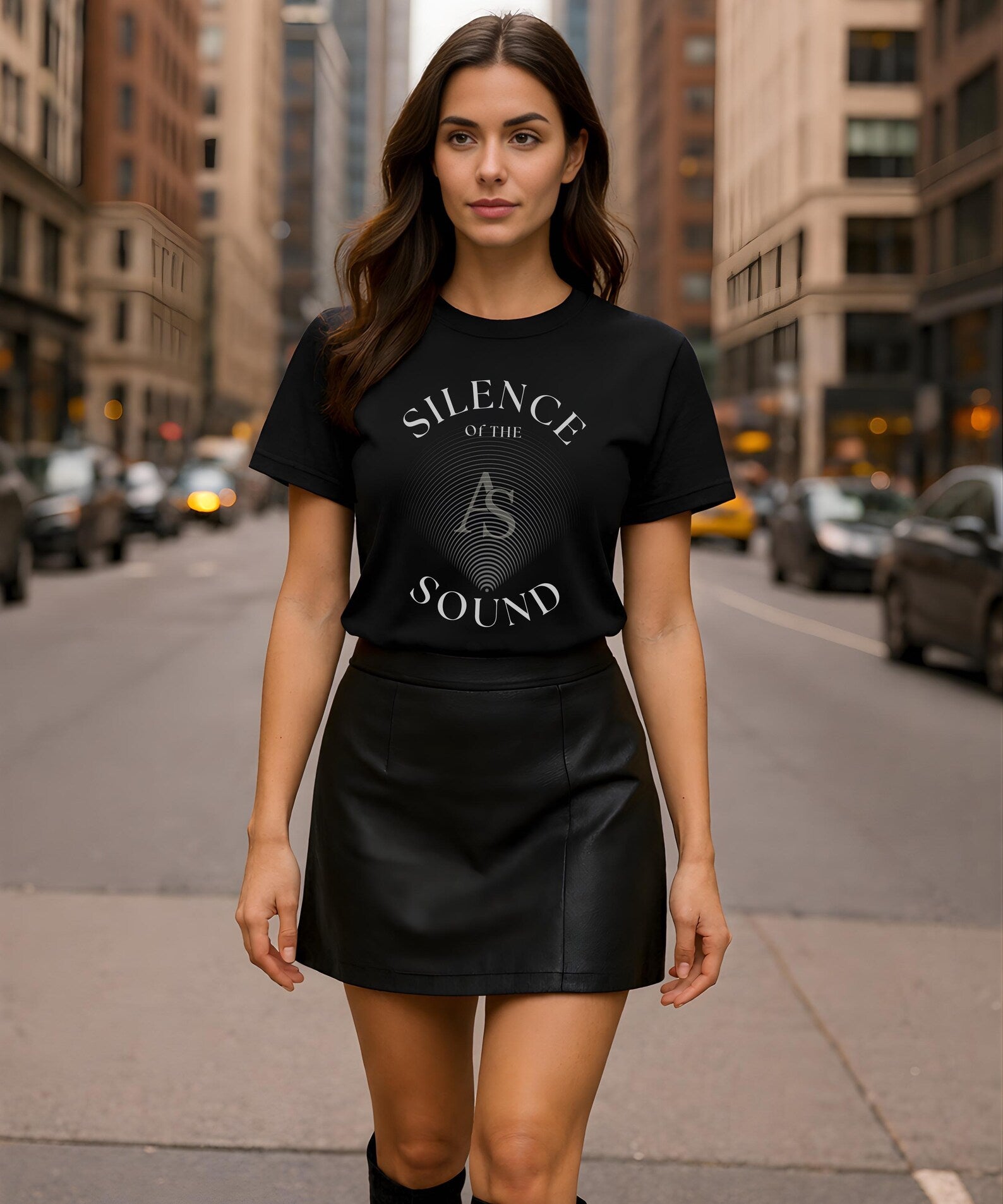 Silence of the Sound T Shirt Minimalist Soundwave Graphic Tee Arcadia Silence